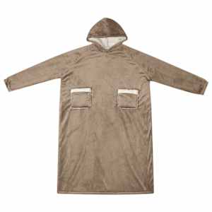 Mikina s kapucí Velbloudí L Fleece a flanel - obrázek 2