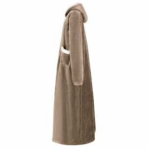 Mikina s kapucí Velbloudí L Fleece a flanel - obrázek 3