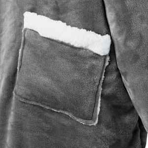Mikina s kapucí Tmavě šedá L Fleece a flanel - obrázek 6