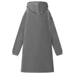 Mikina s kapucí Tmavě šedá L Fleece a flanel - obrázek 4