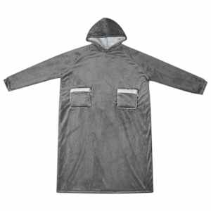Mikina s kapucí Tmavě šedá L Fleece a flanel - obrázek 2