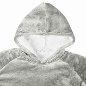 Mikina s kapucí Šedá M Fleece a flanel - obrázek 5