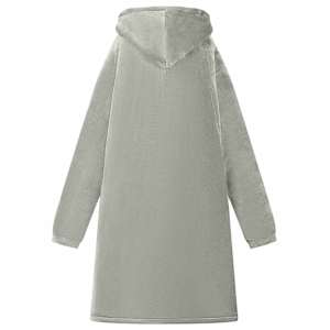 Mikina s kapucí Šedá M Fleece a flanel - obrázek 4