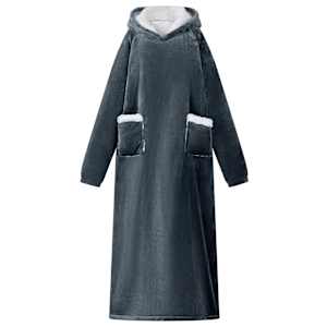 Mikina s kapucí Námořnická modrá M Fleece a flanel - obrázek 1