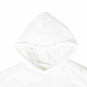 Mikina s kapucí Bílá M Fleece a flanel - obrázek 5