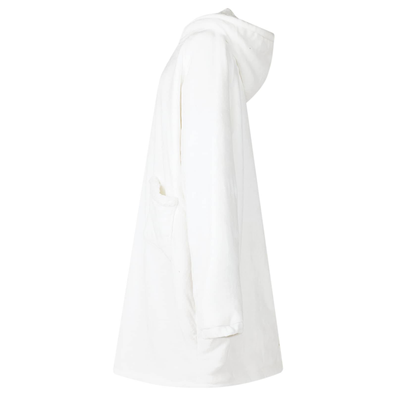 Thumbnail - vidaXL Decken-Hoodie Weiß M Fleece und Flanell