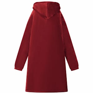 Mikina s kapucí Bordeaux červená M Fleece a flanel - obrázek 4
