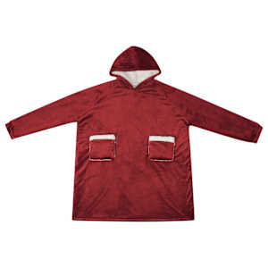 Mikina s kapucí Bordeaux červená M Fleece a flanel - obrázek 2