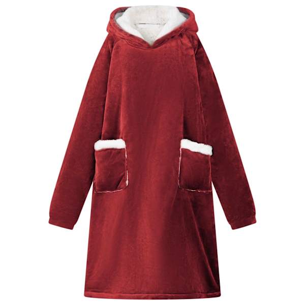 vidaXL Tekk-pusa Bordeaux punane L Fliis ja Flanell