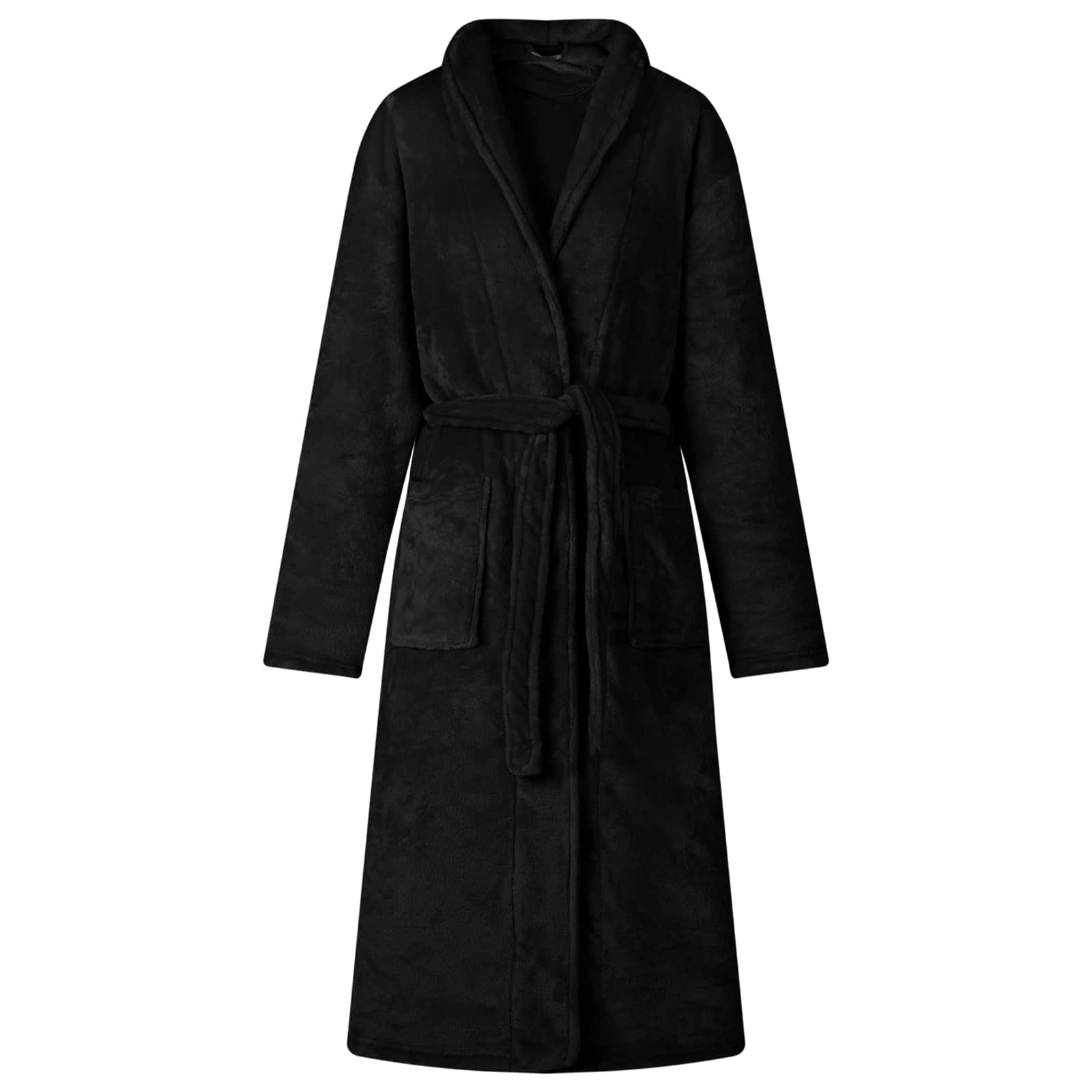 vidaXL Robe fără glugă Negru xl Flanelă