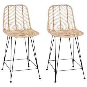 Barová židle 2 pcs Přírodní 44,5 x 54,5 x 97,5 cm - obrázek 2