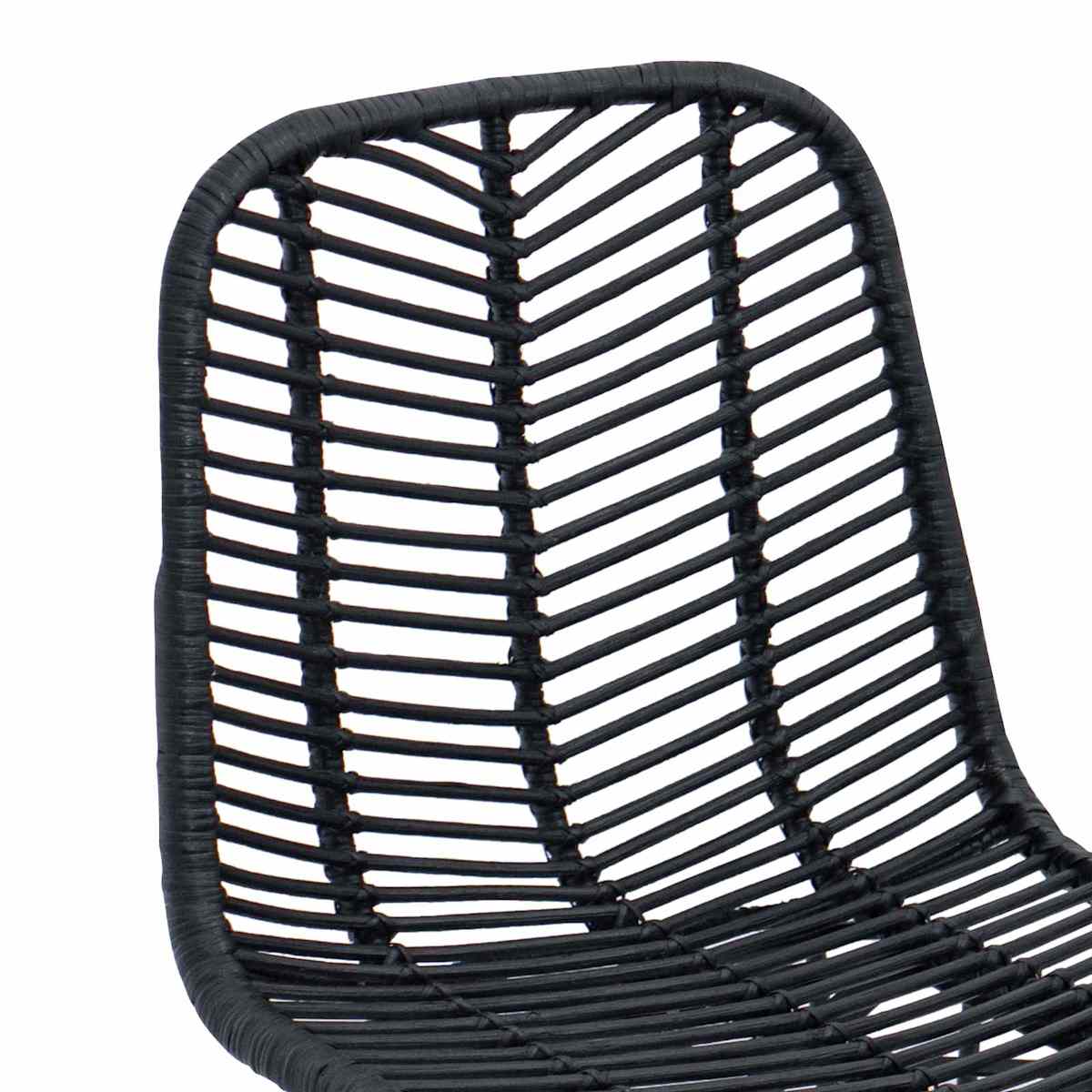 Barstol 2 stk. Rattan og Jern - Billede 8