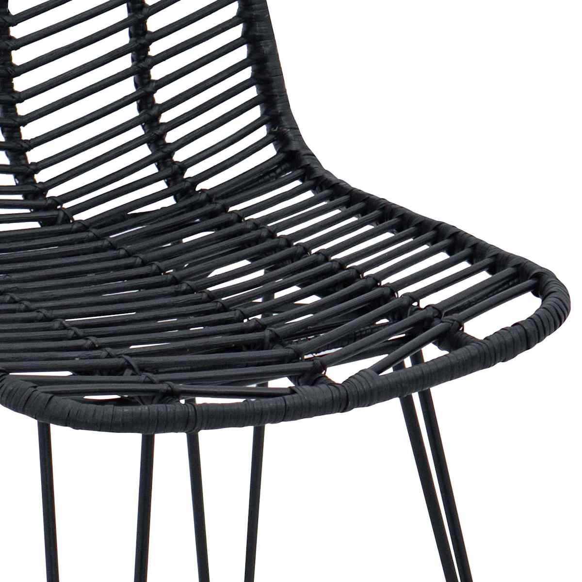 Barstol 2 stk. Rattan og Jern - Billede 9