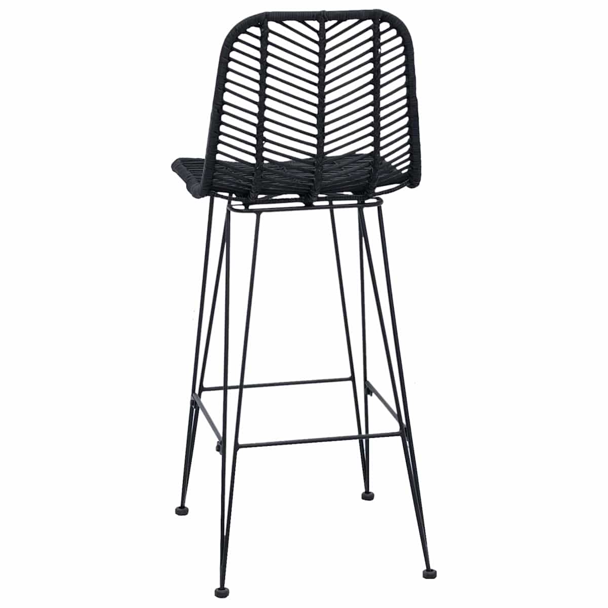 Barstol 2 stk. Rattan og Jern - Billede 7
