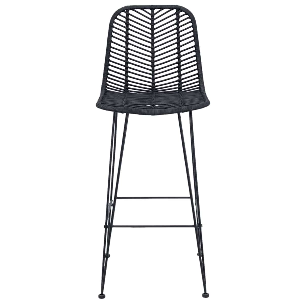 Barstol 2 stk. Rattan og Jern - Billede 5