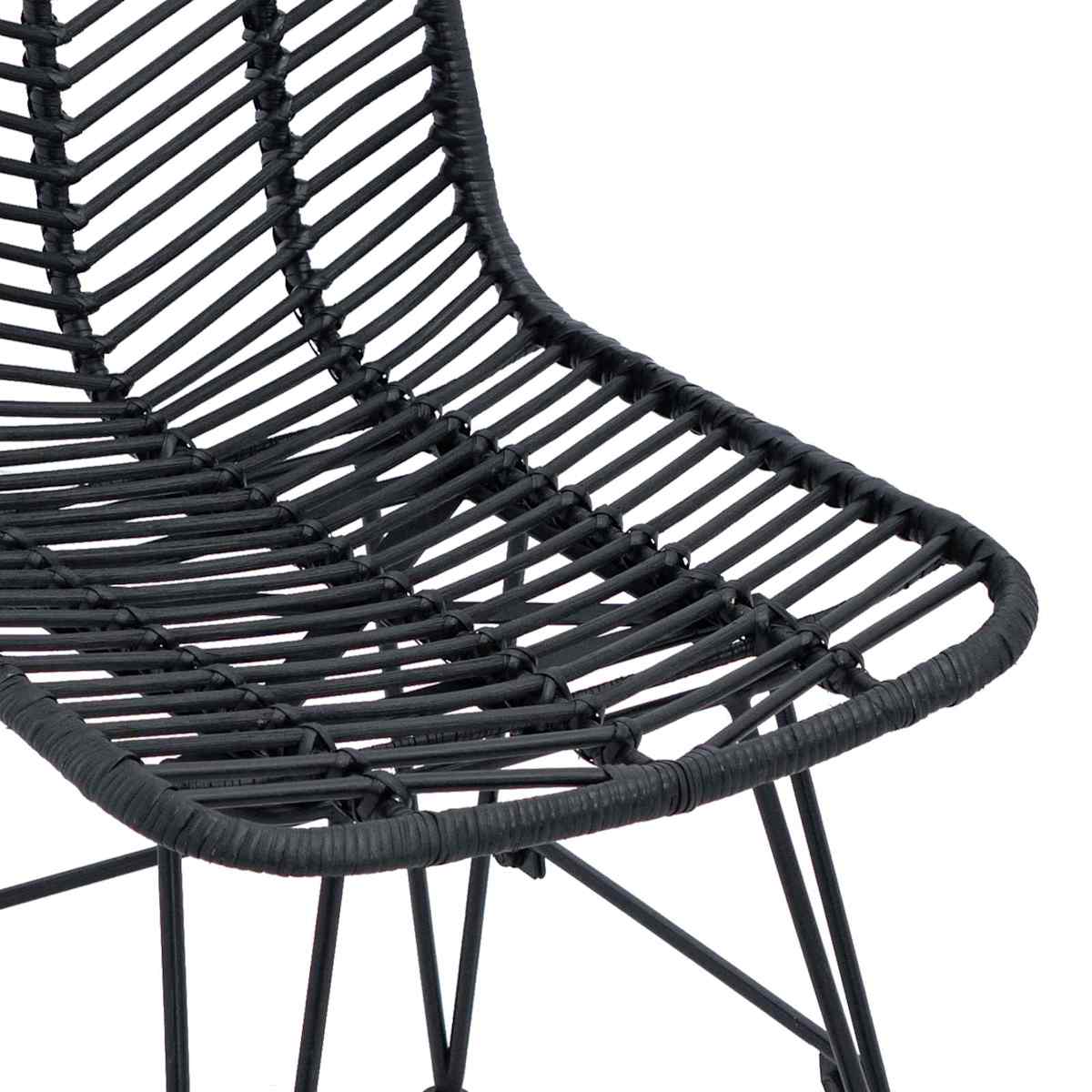 Spisestuestol 2 stk. Rattan og Jern 44 x 54,5 x 85 cm - Billede 9