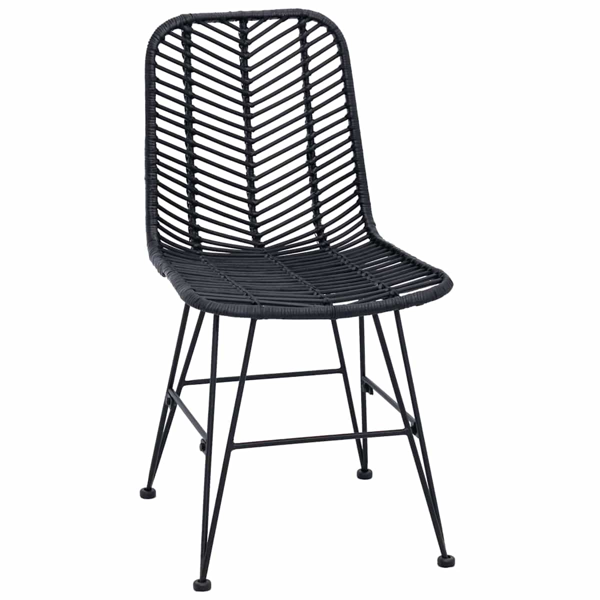 Spisestuestol 2 stk. Rattan og Jern 44 x 54,5 x 85 cm - Billede 4