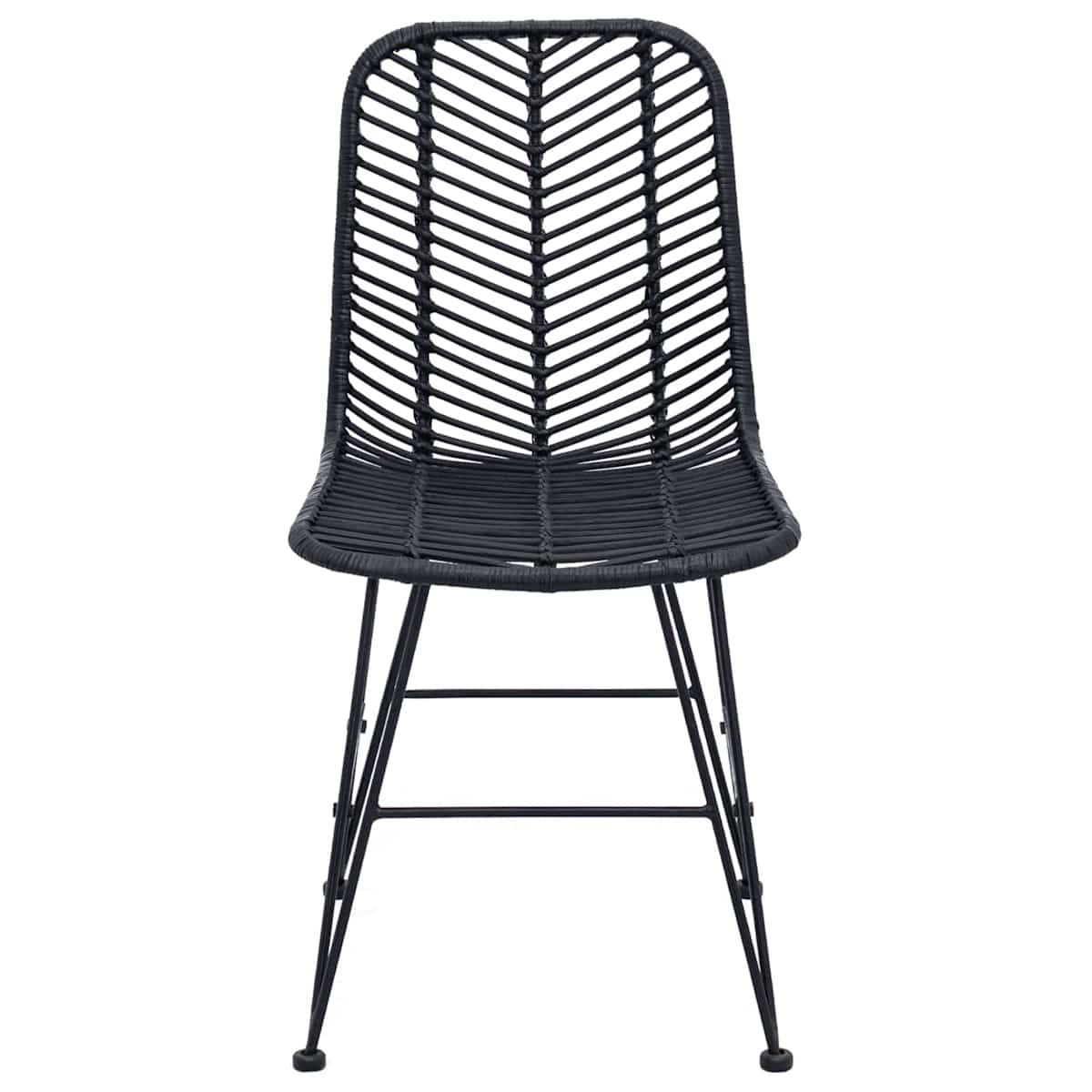Spisestuestol 2 stk. Rattan og Jern 44 x 54,5 x 85 cm - Billede 5