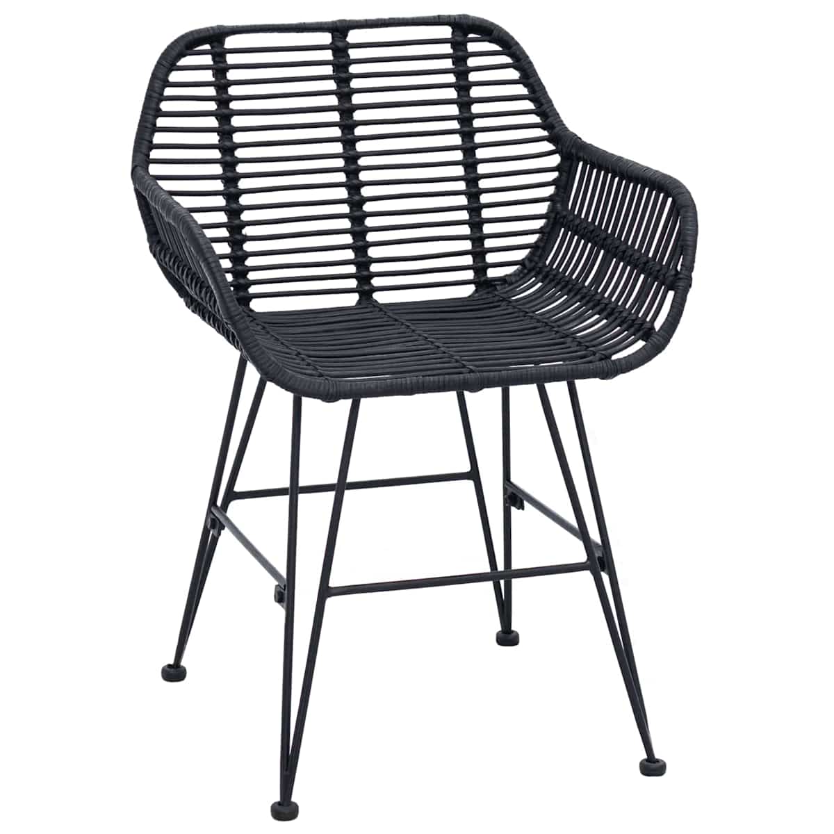 Spisestuestol 2 stk. Rattan og Jern 55 x 50 x 74 cm - Billede 4