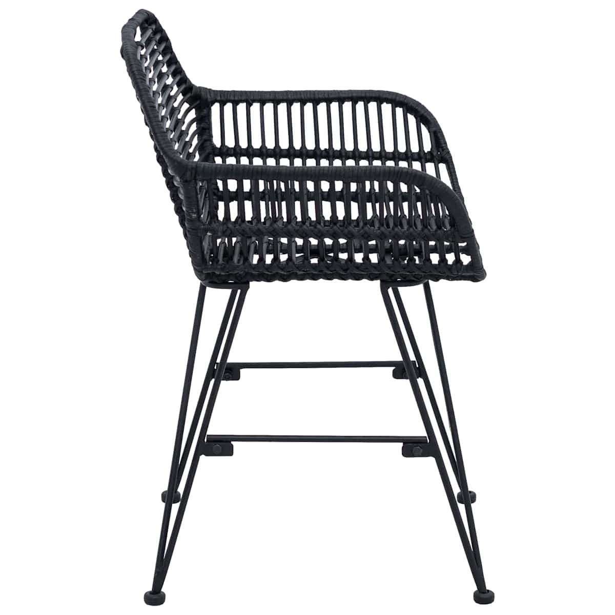 Spisestuestol 2 stk. Rattan og Jern 55 x 50 x 74 cm - Billede 6