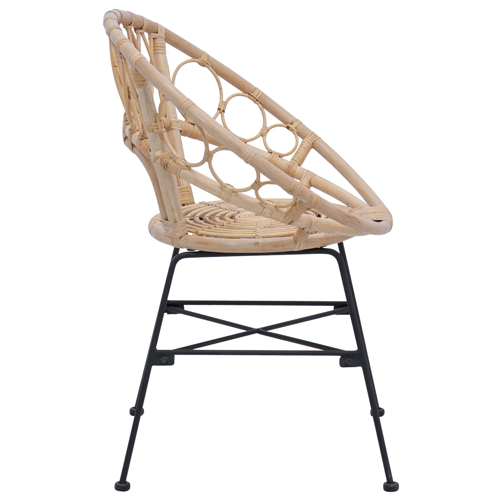 Ruokatuoli 2 pcs Luonnollinen 65 x 55,5 x 81 cm Roikka ja rauta - Image 6