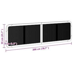 Čelo postele s čelo Přírodní 200 x 55 x 3 cm Ratan - obrázek 10