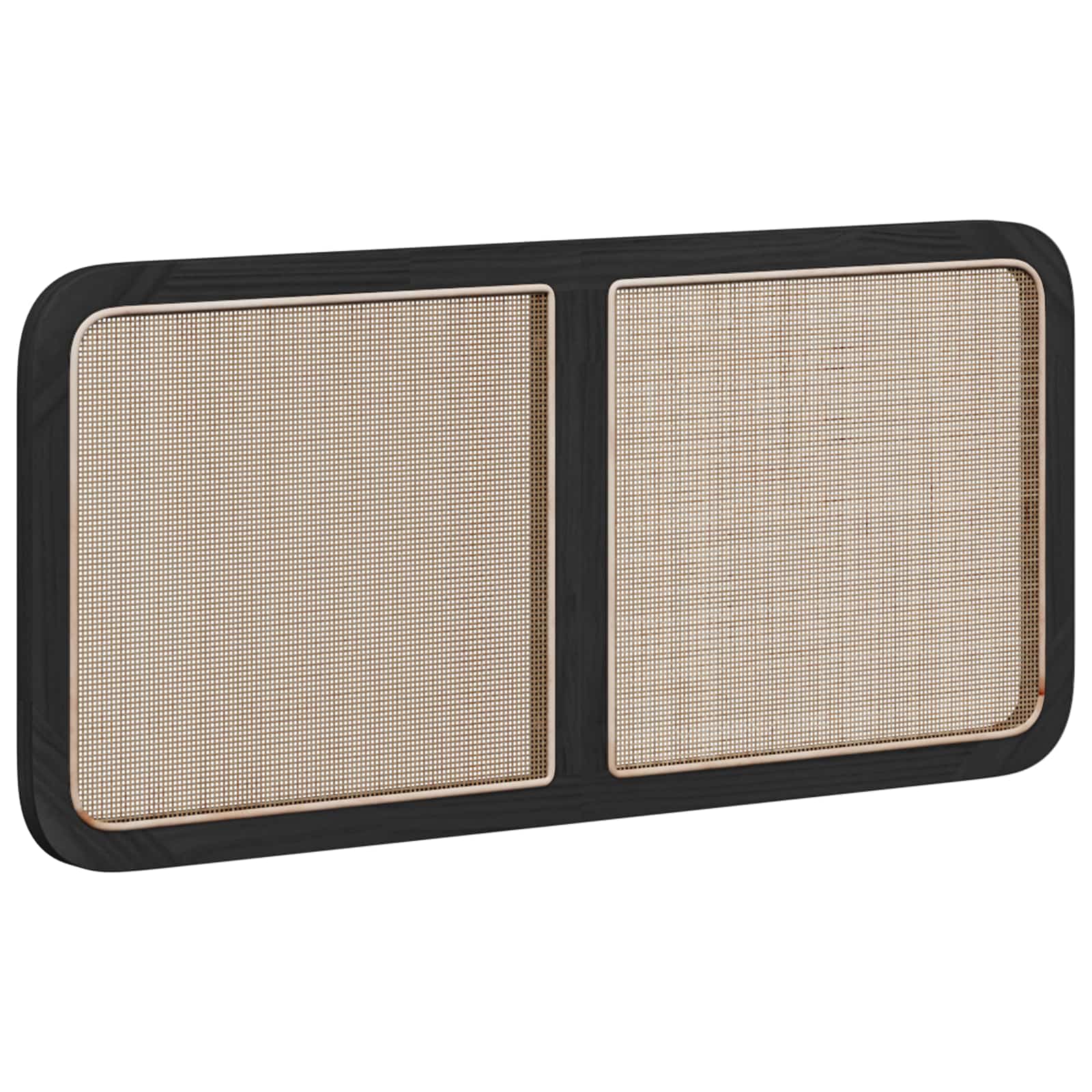 Thumbnail - vidaXL Kopfteil mit Kopfteil Schwarz 120 x 55 x 3 cm Rattan