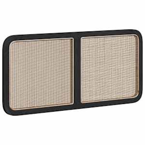 Čelo postele s čelo Černá 120 x 55 x 3 cm Ratan - obrázek 2
