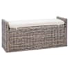 vidaXL Panipaigaga pink padjaga Hall 110 x 40 x 50 cm Rotang