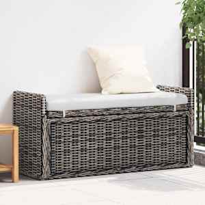 Klop s prostorom za shranjevanje Črna pranja 110 x 40 x 50 cm