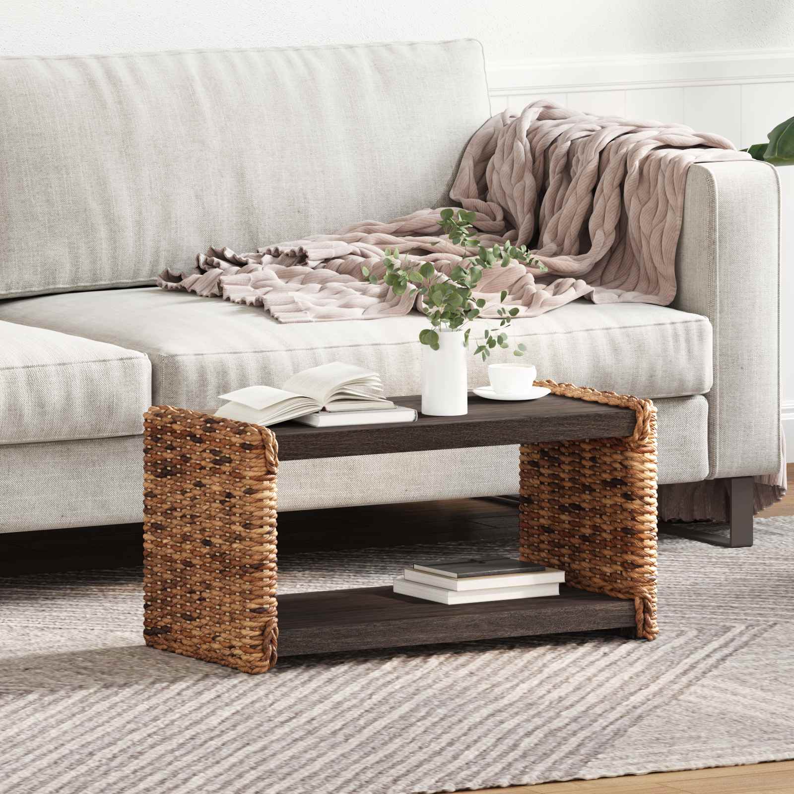 vidaXL Beistelltisch Natur 70 x 35 x 35 cm Massives Mahagoni Holz