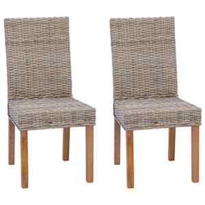 Jídelní židle 2 pcs Kubu šedá 45 x 54 x 93 cm - obrázek 2