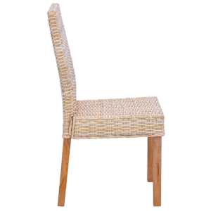 Jídelní židle 2 pcs Přírodní 45 x 54 x 93 cm - obrázek 6