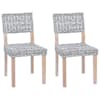 vidaXL S&ouml;&ouml;gitool GENDT 2 tk Kubu rattan Valge pesu 46 x 55 x 84 cm