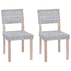 vidaXL S&ouml;&ouml;gitool GENDT 2 tk Kubu rattan Valge pesu 46 x 55 x 84 cm