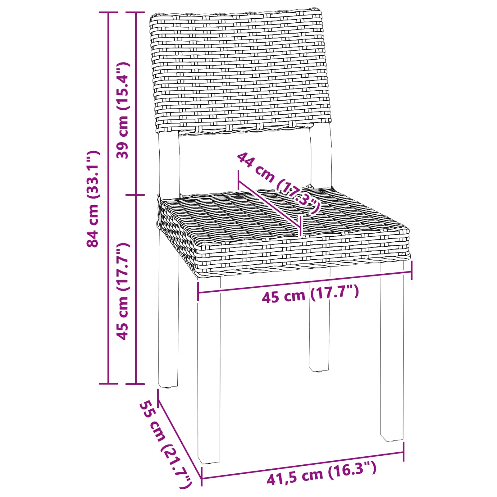 Valkoinen pesu 45 x 55 x 84 cm - Image 11