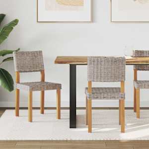 Jedilni stol 2 pcs Kubu siva 46 x 55 x 84 cm Kubu rattan