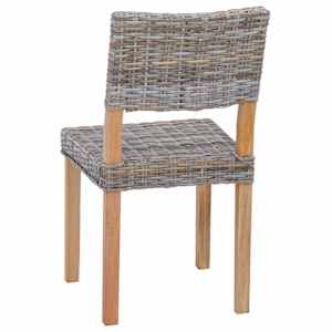 Jídelní židle 2 pcs Kubu šedá 46 x 55 x 84 cm Kubu ratan - obrázek 7