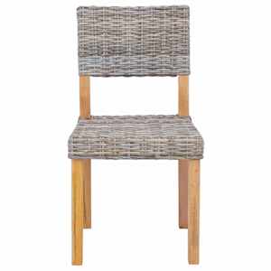 Jídelní židle 2 pcs Kubu šedá 46 x 55 x 84 cm Kubu ratan - obrázek 5
