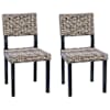 vidaXL S&ouml;&ouml;gitool GENDT 2 tk Kubu rattan Must pesu 46 x 55 x 84 cm