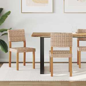 Jídelní židle 2 pcs Přírodní 46 x 55 x 84 cm Kubu ratan - obrázek 1