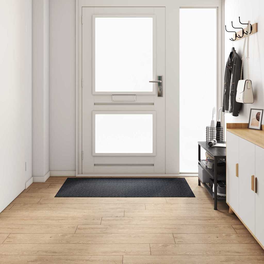 vidaXL Tapijt Loper Antraciet 80 x 150 cm Stof