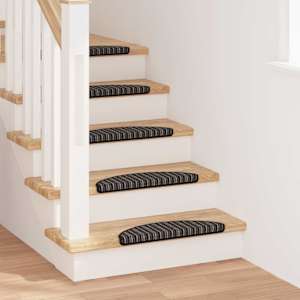 Samolepicí schodové rohože 15 pcs Antracit 56 x 17 x 3 cm - obrázek 1