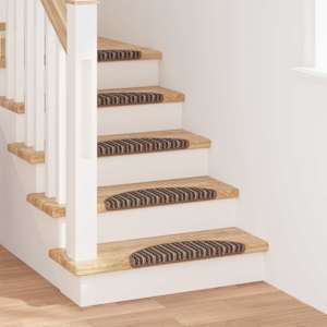 Samolepicí schodové rohože 15 pcs Hnědá 56 x 17 x 3 cm - obrázek 1