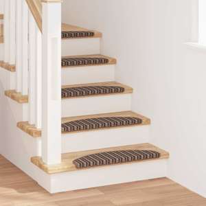 Samolepicí schodové rohože 15 pcs Hnědá 65 x 21 x 4 cm - obrázek 1