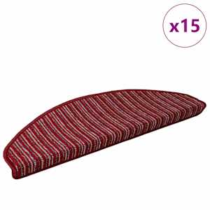 Samolepicí schodové rohože 15 pcs Červená 65 x 21 x 4 cm - obrázek 3