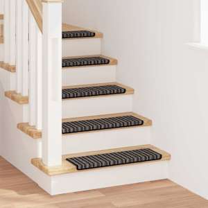 Samolepicí schodové rohože 15 pcs Antracit 65 x 21 x 4 cm - obrázek 1