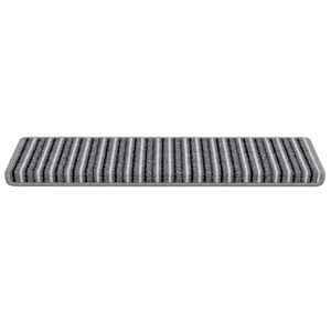 Samolepicí schodové rohože Pruhovaný 15 pcs Šedá 65 x 21 x 4 cm - obrázek 5
