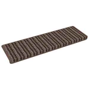 vidaXL Iseliimuvad treppimatid 15 tk 65 x 21 x 4 cm Non-Slip Pruun