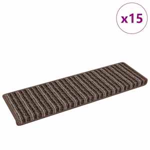 Samolepicí schodové rohože 15 pcs Hnědá 65 x 21 x 4 cm - obrázek 3